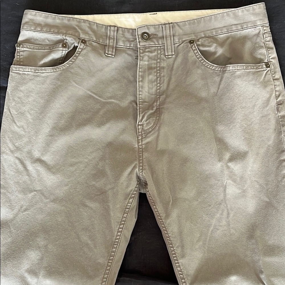 Prana Taupe Cotton Slim Fit Jeans Pants 36 - Picture 3 of 10